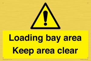 Loading bay area Keep area clear